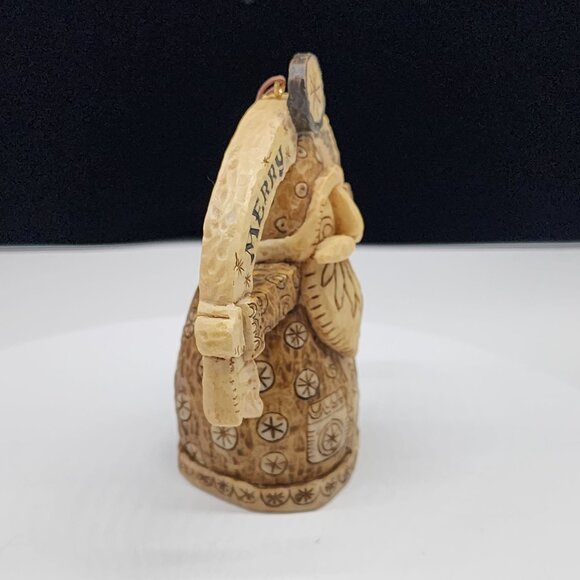 Caribou Canyon Santa Claus Figurine Merry Christmas Banner 4.5" - Picture 3 of 7